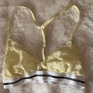 Yellow Victoria secret mesh bralette S/M